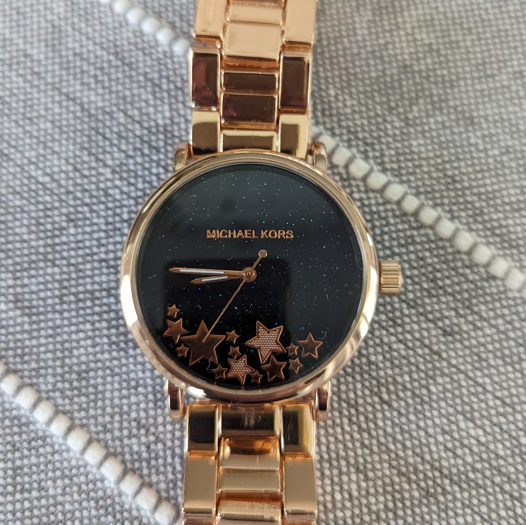 Womens Watch Rose Gold And Black Stars